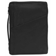 111405: Leather Bible Cover, Black, Extra Large