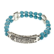 218043: Proverbs 31 Bead Bracelet, Turquoise