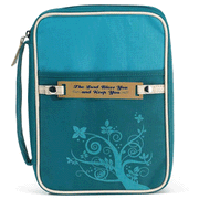 392228: Scripture Message Tag Bible Cover, Medium, Teal