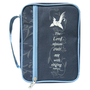 532032: The Lord Rejoices Over Me Bible Cover, Extra Large