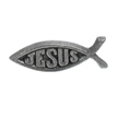 226702: Jesus Fish Lapel Pin, Silver