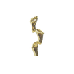 235506X: Footprints Lapel Pin, Gold Plated